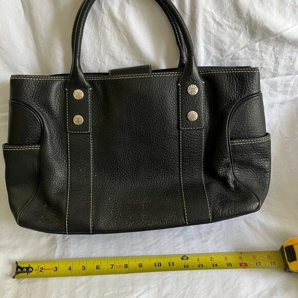 Michael Kors Black Pebble Leather Large Satchel - Picture 7 of 9